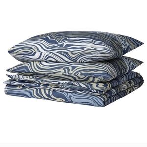 Ikea King Size Bedding Duvet Set Blue Wave design